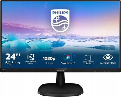 Monitor 24" Philips 243V7QDSB LED Full HD HDMI V-line CZARNY na Arena.pl
