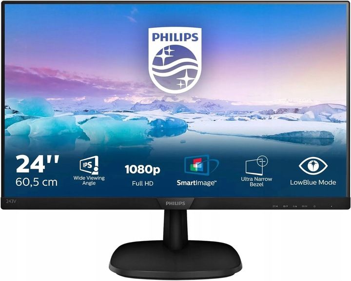 Monitor 24" Philips 243V7QDSB LED Full HD HDMI V-line CZARNY zdjęcie 2