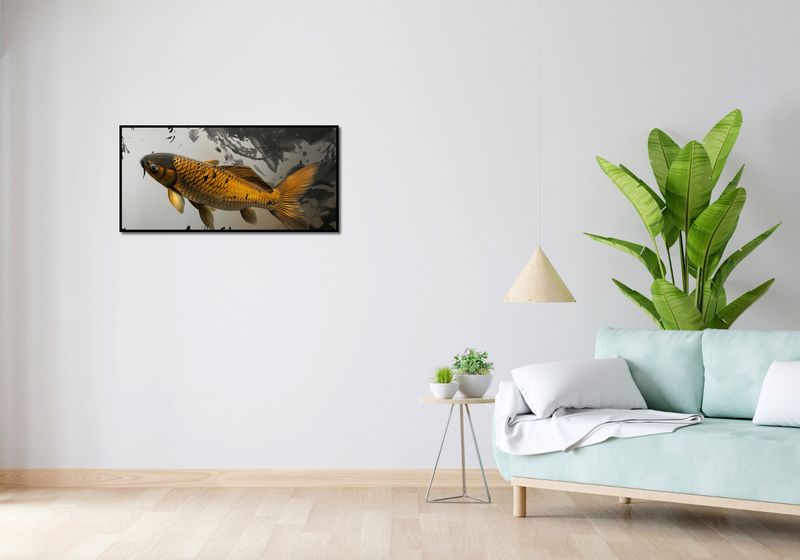 Plakat 91,3x44,5cm Spokojna Ryba Koi zdjęcie 4