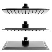 Deszczownica prysznicowa 25 x 25 cm czarna  - Yoka