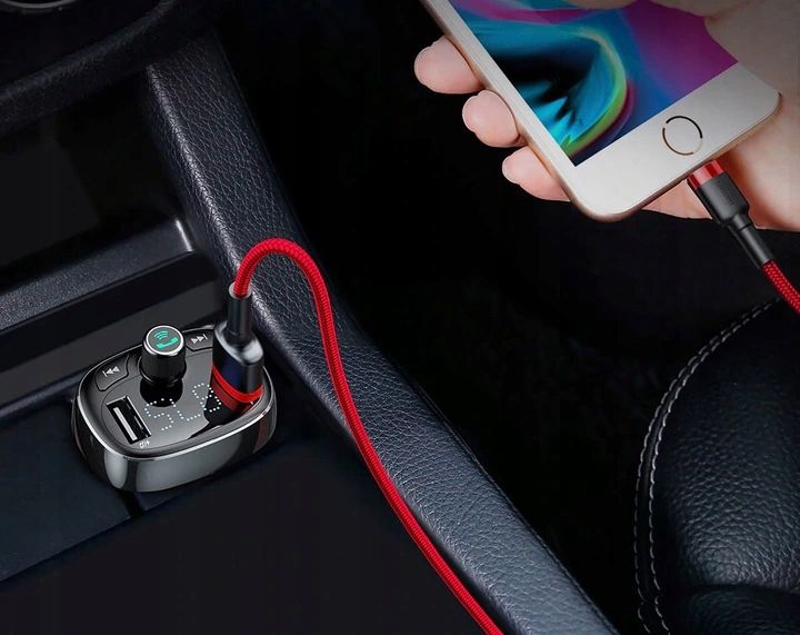 BASEUS TRANSMITER FM BLUETOOTH ŁADOWARKA SAMOCHODOWA MP3 2x USB SD/ TF 3.4A zdjęcie 13
