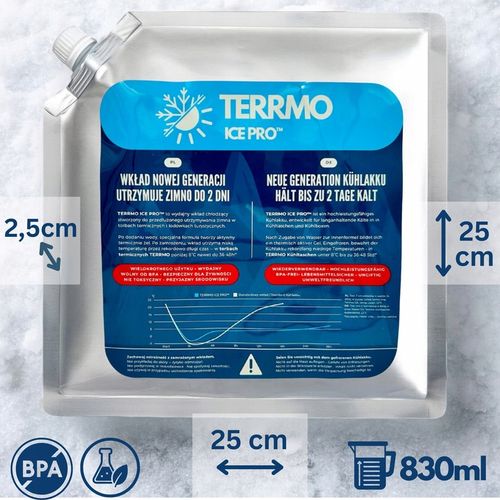 TERRMO Ice Pro XL - Max Wydajne Wkłady do Lodówki Turystycznej Duże 4x830ml na Arena.pl