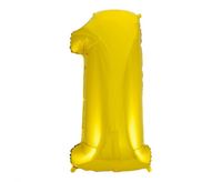 balon foliowy b&c "cyfra 1" złota 92cm | fg-c85z1