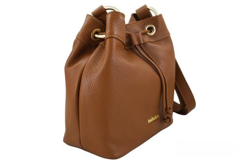 Torebka skórzana / mini worek - Brązowa jasna na Arena.pl