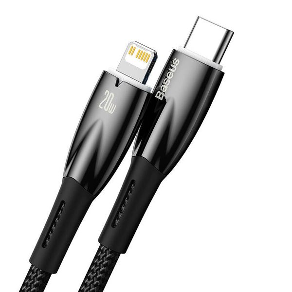 Kabel USB-C do Lightning Baseus Glimmer, 20W, 2m (czarny) zdjęcie 3
