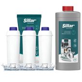 Odkamieniacz do ekspresu 1l + 3x filtr do ekspresu Delonghi Dinamica Plus