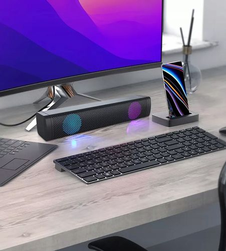 GŁOŚNIK SOUNDBAR KOMPUTEROWY LAPTOP PC LED RGB S10 na Arena.pl