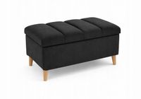 Pufa z pojemnikiem schowek skrzynia 60x40x43 cm czarny