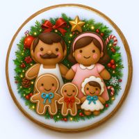 CIASTKO LUKROWANE MAMIK FAMILY ROZ.S KOŁO RĘCZNIE ROBIONE