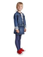 Rajstopy dziewczęce bawełniane ze srebrną nitką LOVE jeans 128-134 YOCLUB