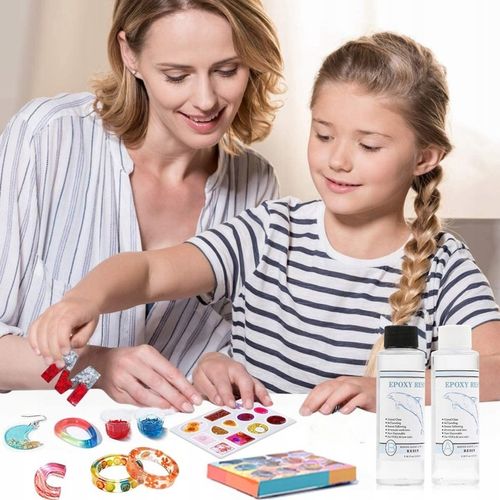 ŻYWICA EPOKSYDOWA ZESTAW STARTOWY DO ROBIENIA BIŻUTERII DLA DZIECI DIY na Arena.pl