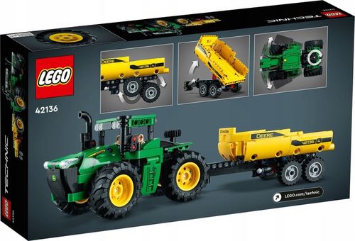 LEGO TECHNICS 42136 Traktor Ciągnik JOHN DEERE z przyczepą + KATALOG LEGO na Arena.pl