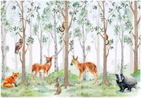 FOTOTAPETA DLA DZIECI LAS ZWIERZĘTA TAPETA DO POKOJU DZIECIĘCEGO 400x280