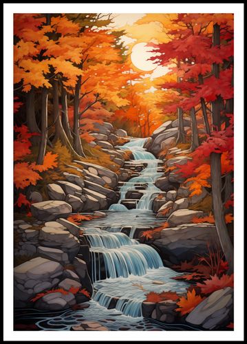 Plakat 68x98cm Jesienne Wodospady na Arena.pl