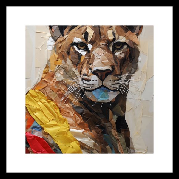 Plakat 20x20cm Papierowy Tygrys zdjęcie 3