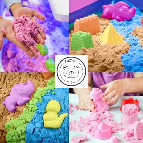 DUZY ZESTAW XXL PIASEK KINETYCZNY 5 KG BASEN ŁOPATKA PIASKOWNICA STATEK na Arena.pl