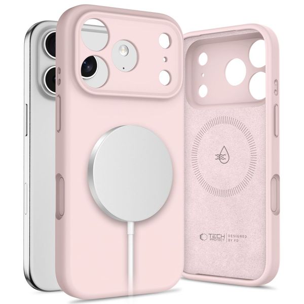 Etui Tech-Protect Silicone MagSafe do Apple iPhone 17 Pro Max Pink Pearl zdjęcie 1