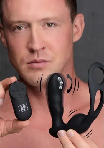 xr brands p-strap milker masażer prostaty z uprzężą, 7 trybow, czarny na Arena.pl