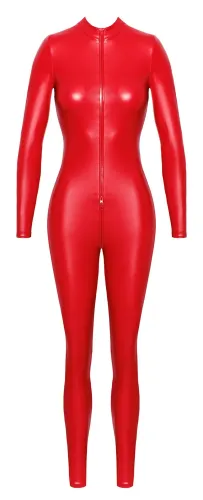 noir orgia kombinezon długi czerwony l z trzema zamkami na Arena.pl