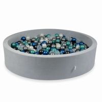 Suchy basen 130x30cm Velvet Soft Jasnoszary z piłeczkami 600szt (metaliczny turkus, metaliczny niebieski, srebrne, metaliczny grafit, przezroczyste, perłowe)