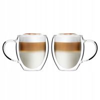 Komplet 2 szklanek z podwójną ścianką i uszkiem Noa 250 ml Vialli Design