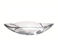 BOHEMIA GLOBUS Salaterka Szklana na Przekąski Miska Półmisek 33 cm