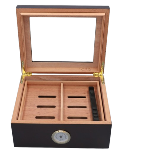 Humidor z Drewna Cedrowego Przeszklony Profesjonalne Pudełko do Cygar na Arena.pl