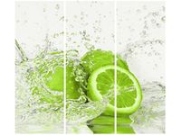 90CM 80 OBRAZ 3 ELEM LIMONKA WODZIE ŚCIENNY