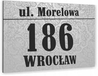 DUŻA Tabliczka ADRESOWA ALUMINIOWA 20x15 numer dom