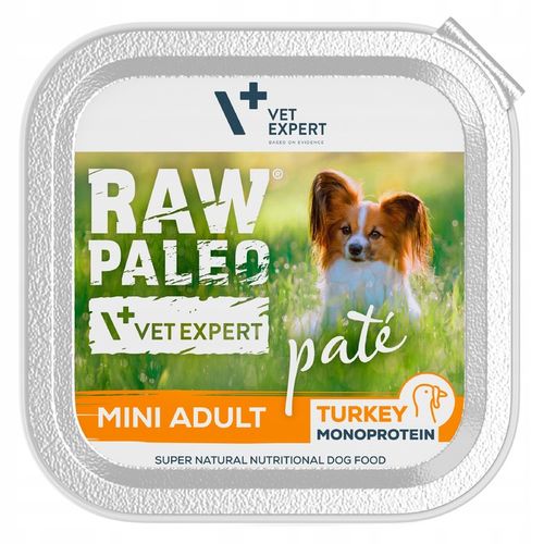 Mokra karma dla psów dorosłych małych ras indyk Raw Paleo Pate 12 x 150g na Arena.pl