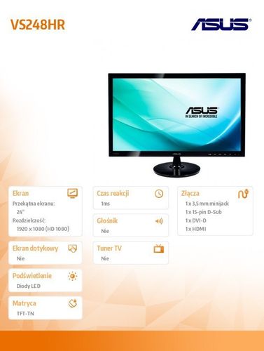 Asus 24' VS248HR na Arena.pl