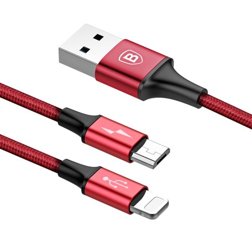 Kabel 2w1 Micro USB + Iphone Ipad Baseus Rapid 3A na Arena.pl