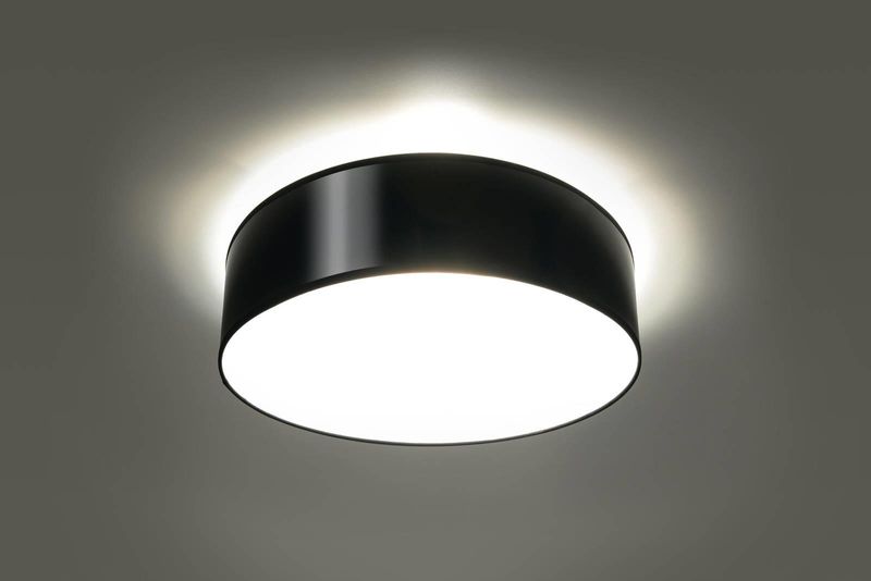 Plafon LAMPA sufitowa SL.0121 okrągła OPRAWA natynkowa czarna zdjęcie 3