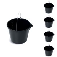 5x Wiadro budowlane gospodarcze 20l z lejkiem