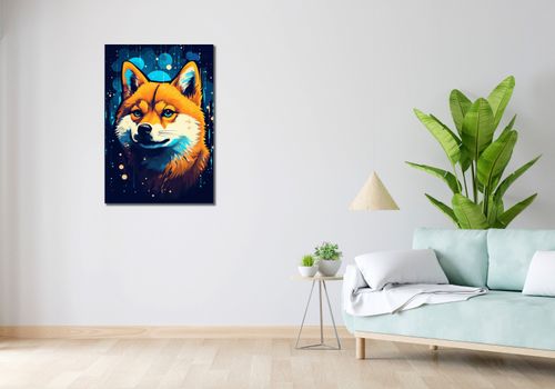 Obraz 60x90cm Lisek w Kosmosie na Arena.pl