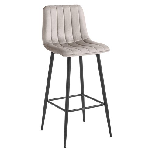 Hoker POZZA - aksamit ciemny beż / nogi czarne x 1 na Arena.pl