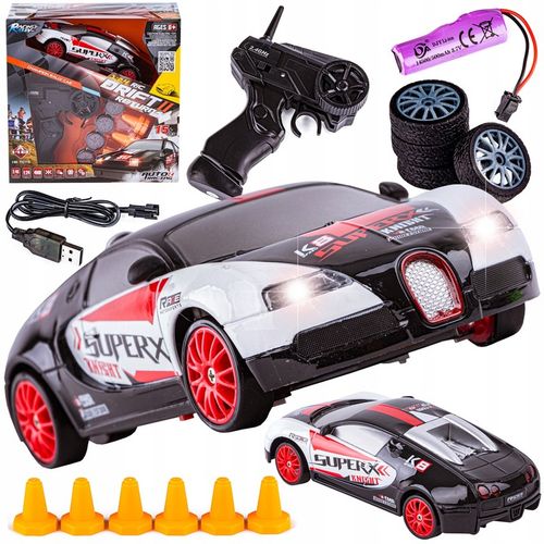 Samochód Wyścigowe Auto do DRIFTu 4x4 2,4GHz BUGATTI światła DRIFT + PAKIET na Arena.pl