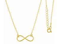 Delikatny pozłacany srebrny naszyjnik gwiazd celebrytka nieskończoność infinity srebro 925 FL160N