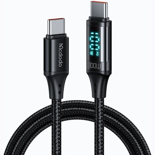 MCDODO KABEL Z WYŚWIETLACZEM USB-C SZYBKIE ŁADOWANIE USB TYP C 5A 100W 1M na Arena.pl