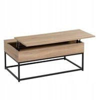 Stolik kawowy z podnoszonym blatem 100x55x40 cm brązowy stół do salonu loft