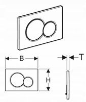 Przycisk spłukujący do WC Geberit Sigma01 chrom matowy 115.770.JQ.5