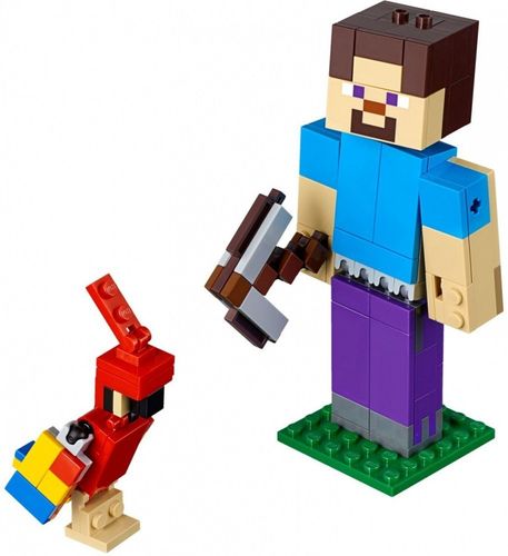 Klocki Minecraft BigFig - Steve z papugą na Arena.pl