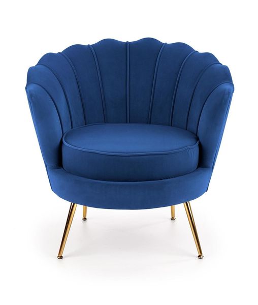Fotel muszelka Florecja granatowy zdjęcie 2
