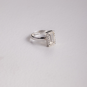 pierścionek z białą cyrkonią posrebrzany luminoir (r25/vic/01/1ag)