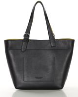 Torebka luksusowa shopperka na ramię skóra premium MARCO MAZZINI brązowa