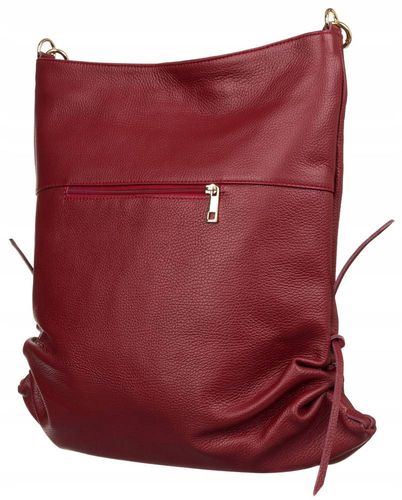 shopperka w typie worka ze skóry naturalnej - peterson na Arena.pl