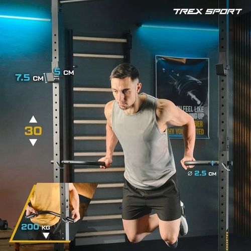 Drążek stacjonarny do podciągania poręcze do ćwiczeń dipów 300kg Trex na Arena.pl