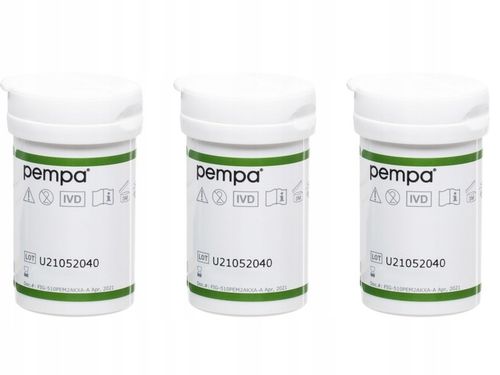 PASKI DO KONTROLI KWASU MOCZOWEGO PEMPA DO URZĄDZENIA 3W1 - 30szt na Arena.pl