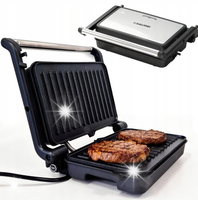 GRILL PANINI 1200W OPIEKACZ KANAPKI TORTILLA 180 STOPNI NON STICK 2 PŁYTY