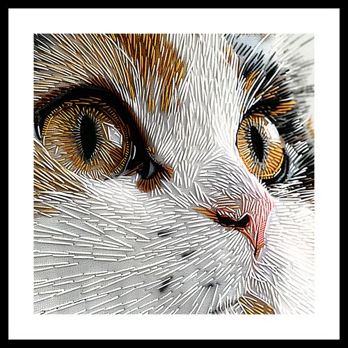 Plakat 50x50cm Nitkowany Kot na Arena.pl